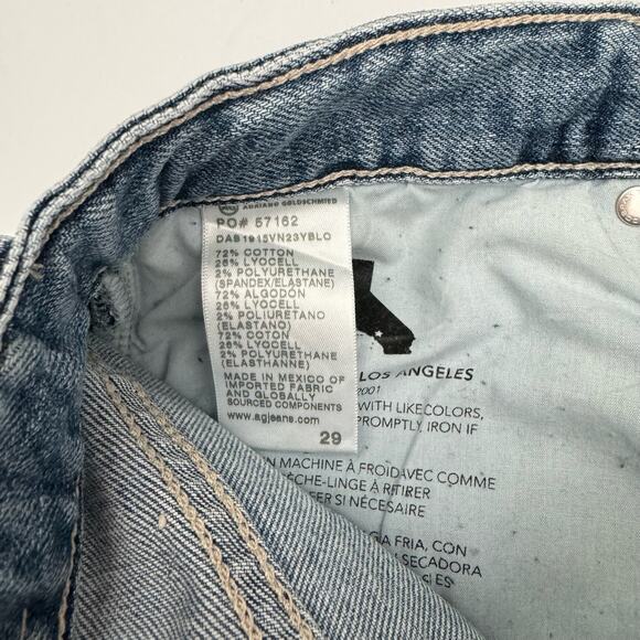 AG Becke Medium Wash Denim Relaxed Slim Rolled Hem 5" Short Women's 29 - Picture 6 of 6